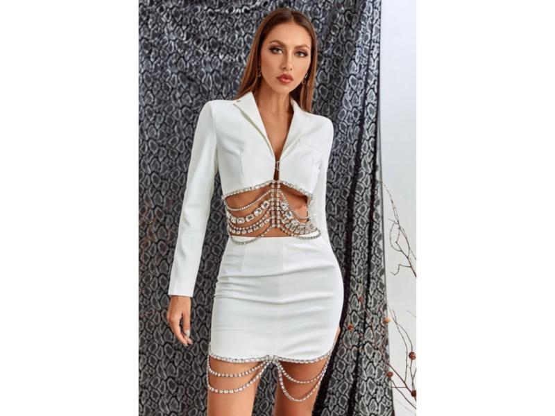 Σετ Blazer με Αλυσίδες και Διαμάντια