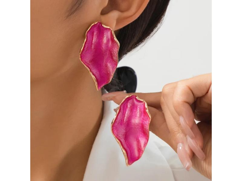 Σκουλαρίκια Leaf Pink