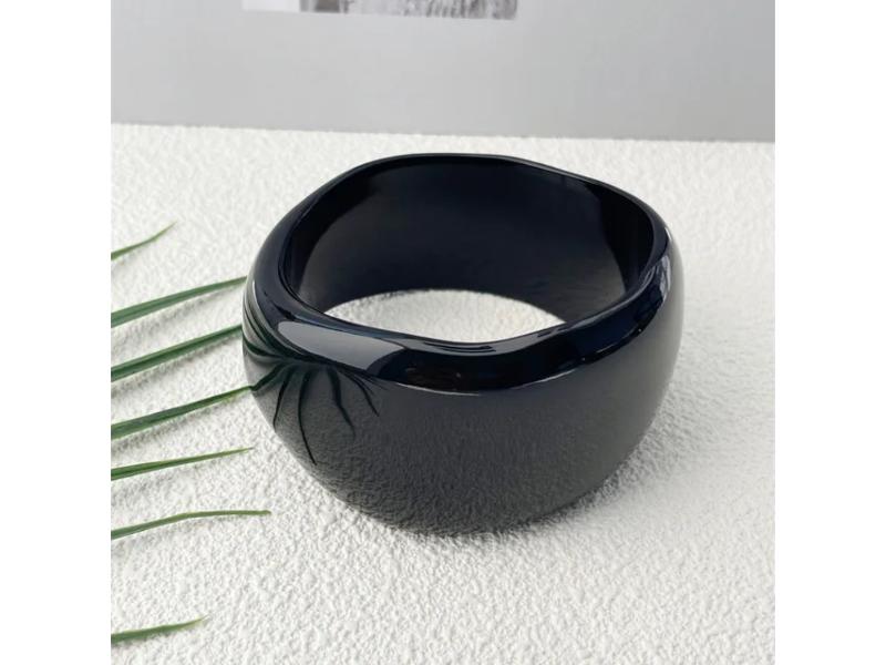 Βραχιόλι Oval Resin Black