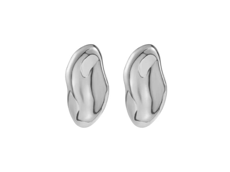 Σκουλαρίκια Silver Melted Stud