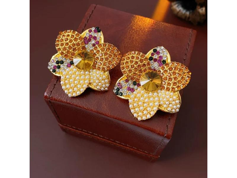 Σκουλαρίκια Floral Crystal Elite