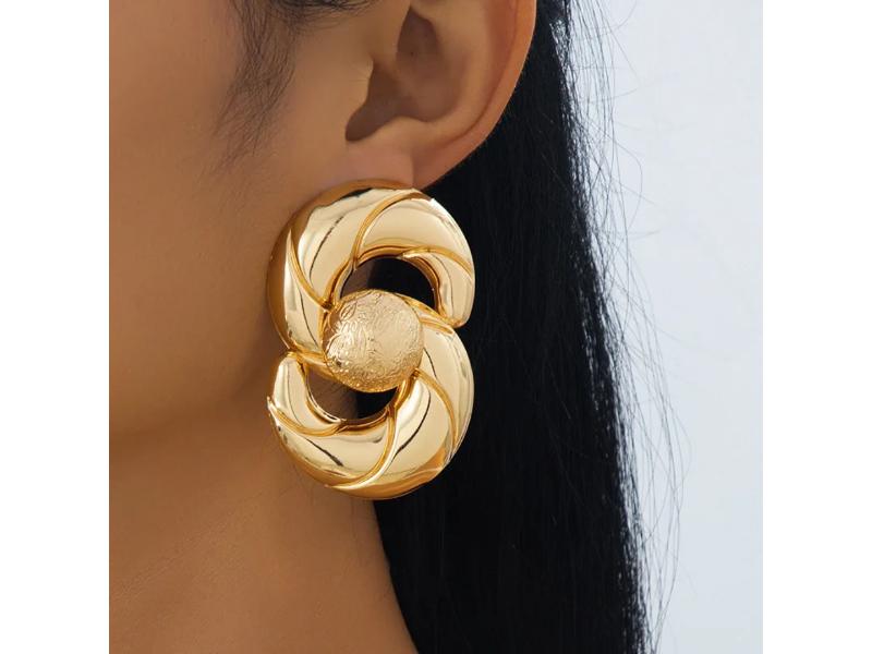 Χρυσά Chunky Twist Earrings