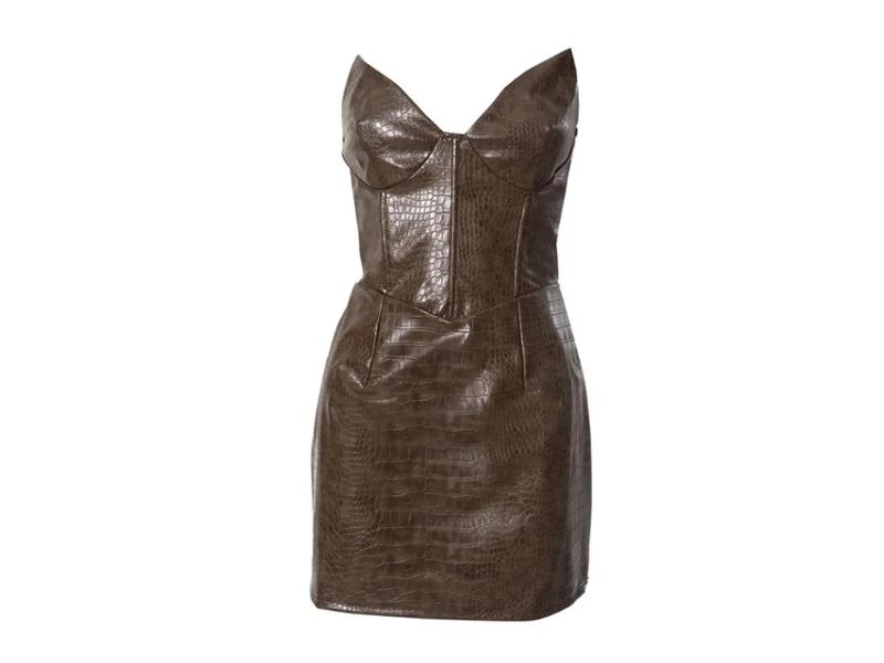 Snakeskin Corset Mini Dress