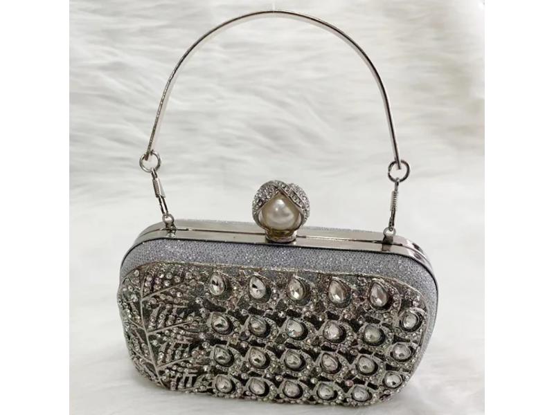 Pearl Crystal Clutch Bag