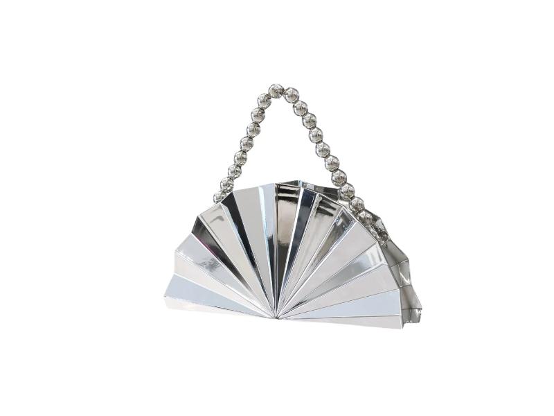 Fan Metal Clutch Bag