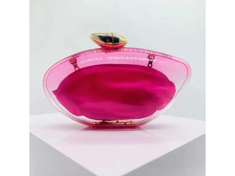 Oval Clear Clutch Bag