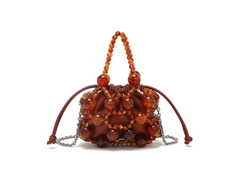 Beaded Mini Drawstring Bag