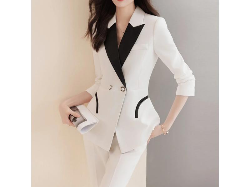 Σετ Blazer με Αντίθετο Γιακά και Παντελόνι