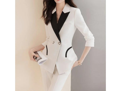 Σετ Blazer με Αντίθετο Γιακά και Παντελόνι