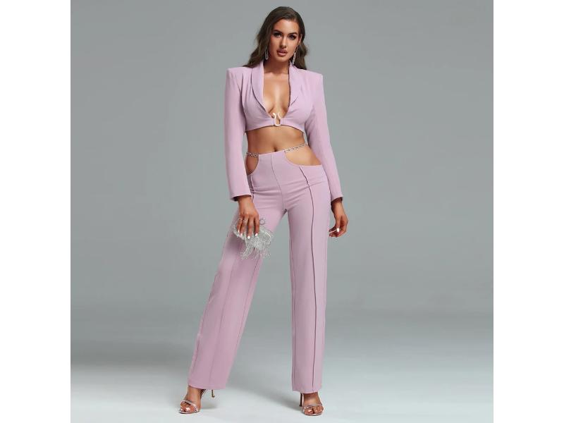 Σετ Blazer με Cut Out και Αλυσίδα