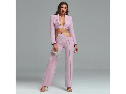 Σετ Blazer με Cut Out και Αλυσίδα