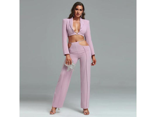 Σετ Blazer με Cut Out και Αλυσίδα