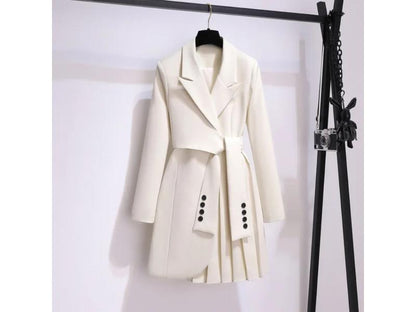 Μίνι Blazer Φόρεμα με Πιέτες και Ζώνη