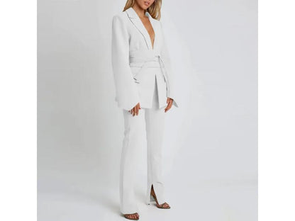 Σετ Blazer με Πλατιά Μανίκια και Παντελόνι