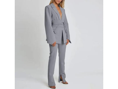 Σετ Blazer με Πλατιά Μανίκια και Παντελόνι