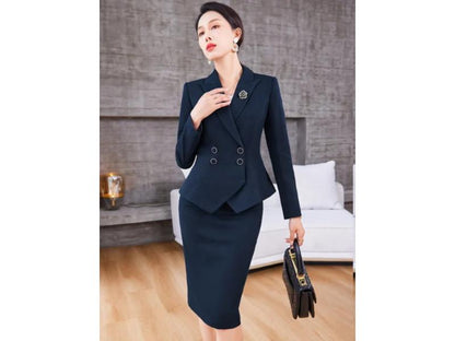 Κλασικό Σετ Blazer με Pencil Φούστα