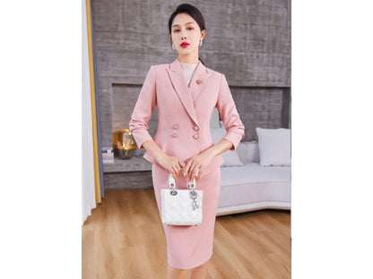 Κλασικό Σετ Blazer με Pencil Φούστα