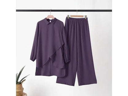 Σετ Ασύμμετρη Πουκαμίσα και Παντελόνι