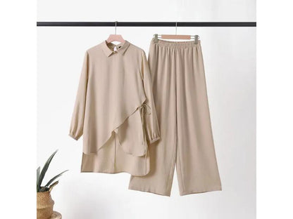 Σετ Ασύμμετρη Πουκαμίσα και Παντελόνι