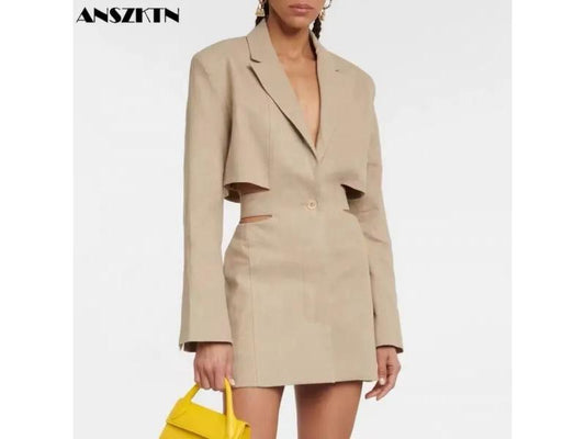 Blazer Φόρεμα με Cut-Out Λεπτομέρειες