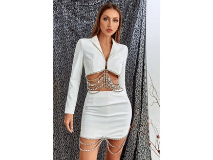 Σετ Blazer με Αλυσίδες και Διαμάντια