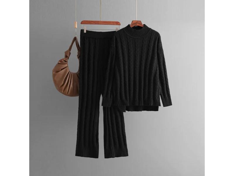 Πλεκτό Σετ με Πουλόβερ και Παντελόνι