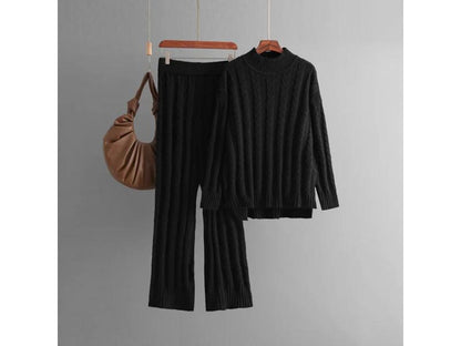 Πλεκτό Σετ με Πουλόβερ και Παντελόνι