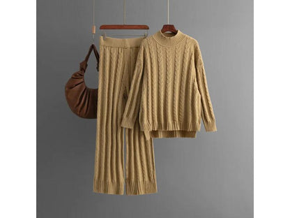 Πλεκτό Σετ με Πουλόβερ και Παντελόνι