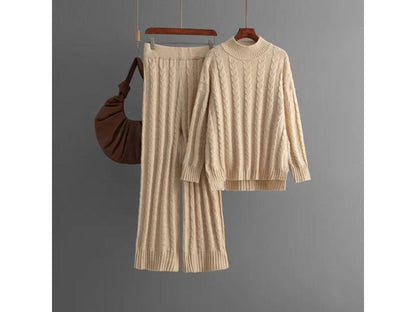 Πλεκτό Σετ με Πουλόβερ και Παντελόνι
