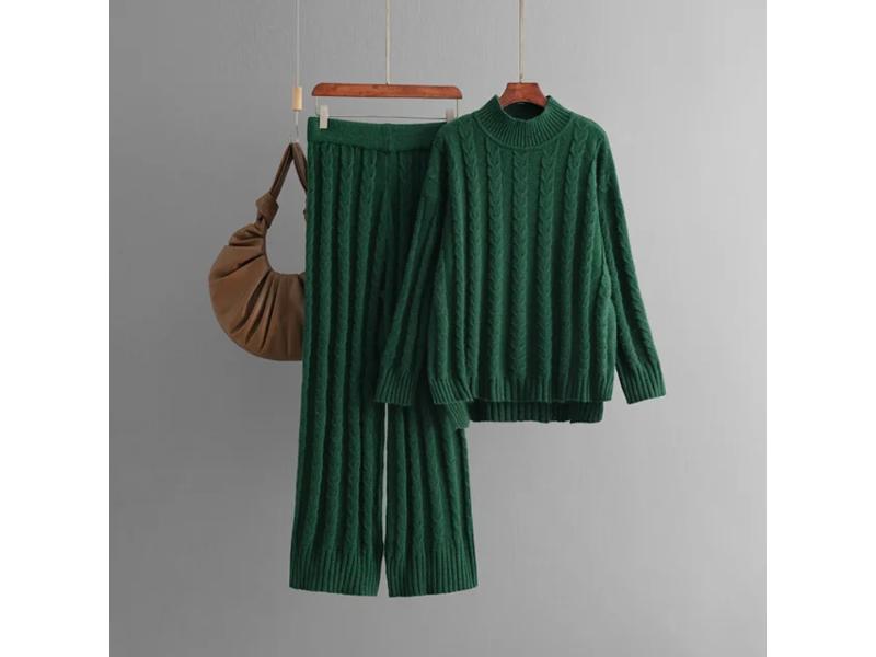 Πλεκτό Σετ με Πουλόβερ και Παντελόνι