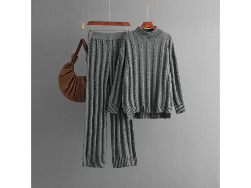 Πλεκτό Σετ με Πουλόβερ και Παντελόνι