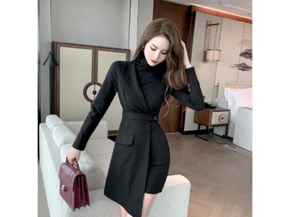 Μίνι Φόρεμα Blazer με Ασύμμετρο Σχέδιο