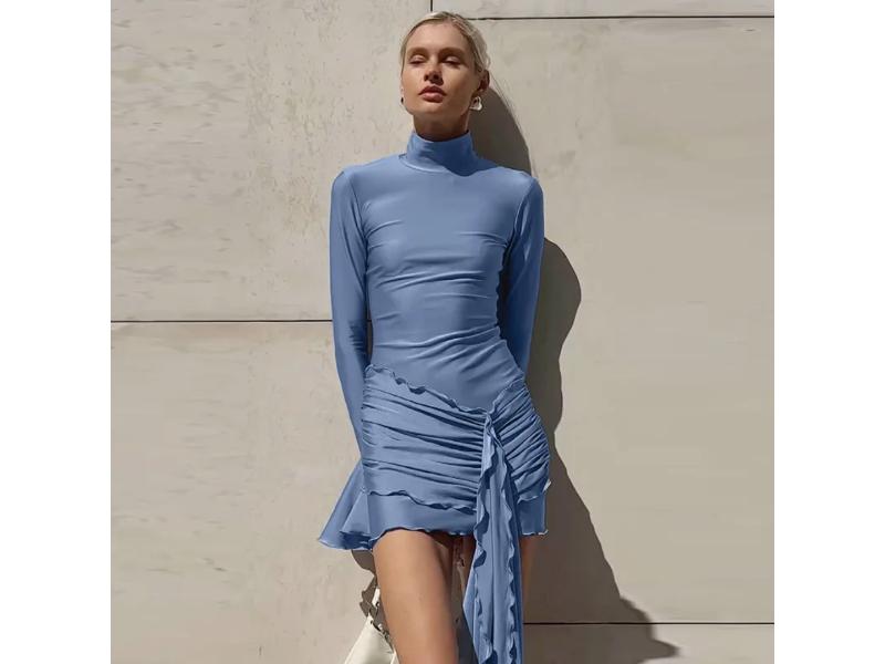 Mini Φόρεμα με Δραπέ Λεπτομέρειες