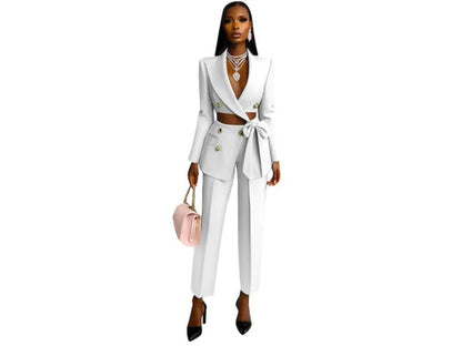 Σετ Σακάκι με Ζώνη και Παντελόνι