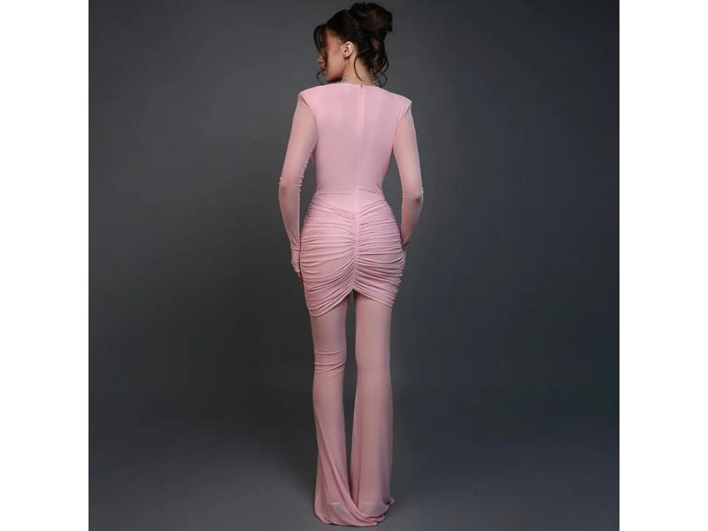 Ολόσωμη Φόρμα Διάφανη με Βαθύ Ντεκολτέ