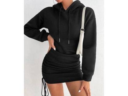 Mini Φόρεμα Φούτερ με Λάστιχο στο Πλάι