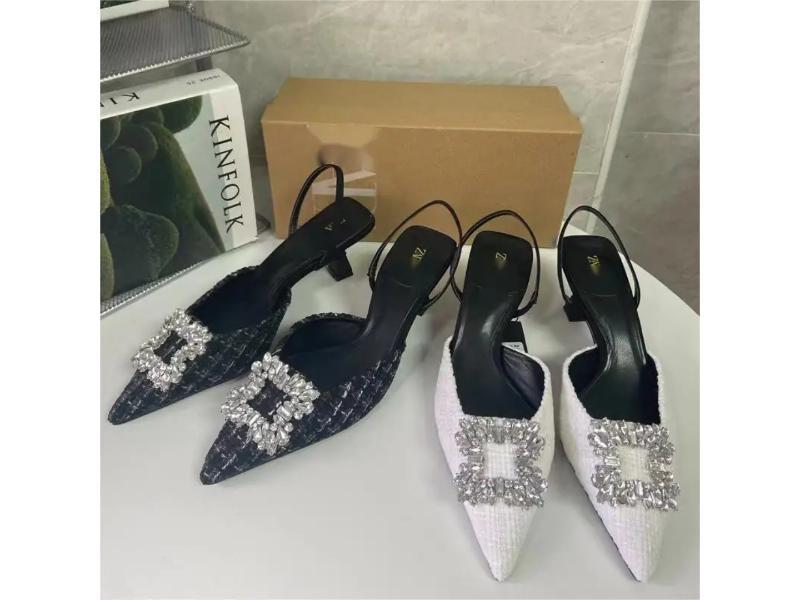 Πέδιλα Slingback με Κρύσταλλα