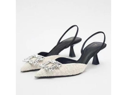 Πέδιλα Slingback με Κρύσταλλα