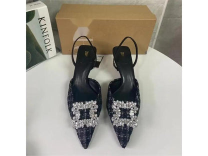 Πέδιλα Slingback με Κρύσταλλα