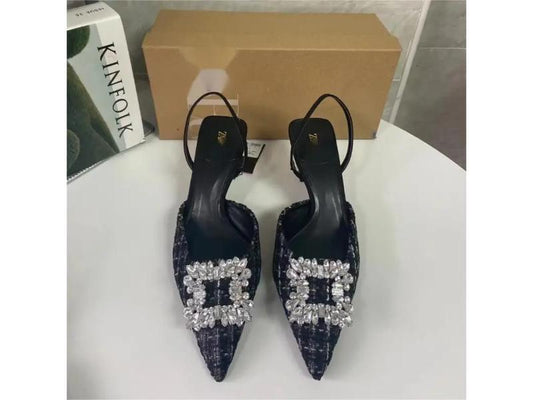 Πέδιλα Slingback με Κρύσταλλα