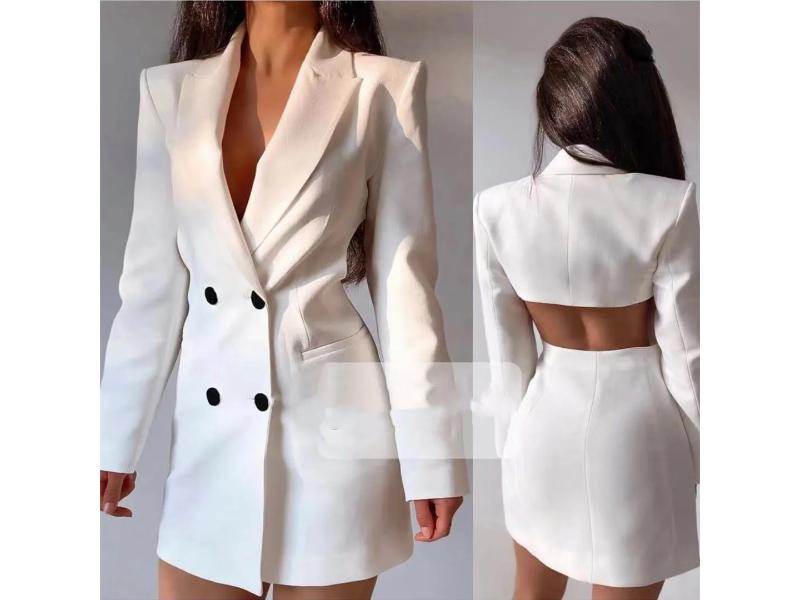 Mini Φόρεμα Blazer με Ανοιχτή Πλάτη