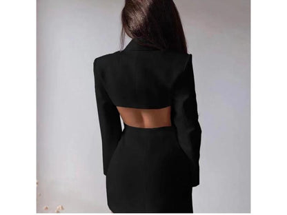 Mini Φόρεμα Blazer με Ανοιχτή Πλάτη
