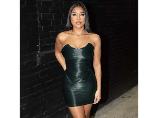 Set Bustier και Φούστα Δερματίνη