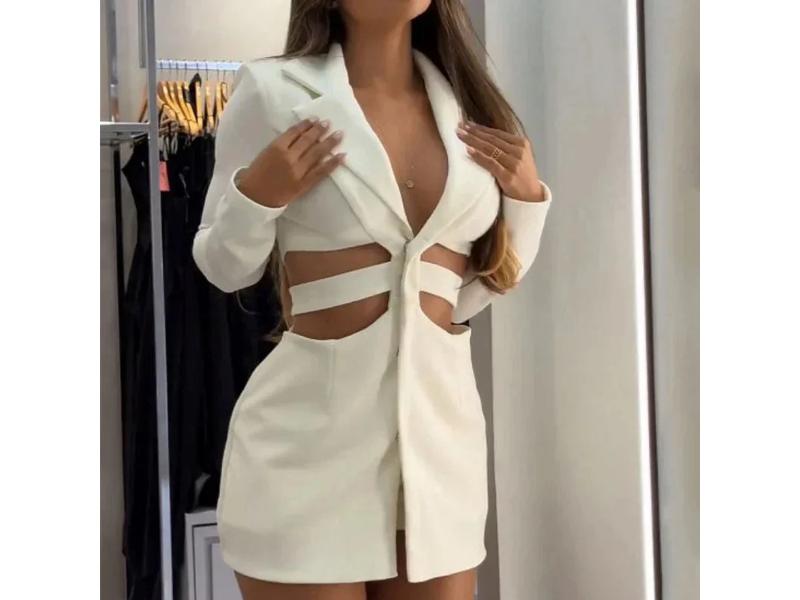 Mini Φόρεμα Blazer με Cut-Out