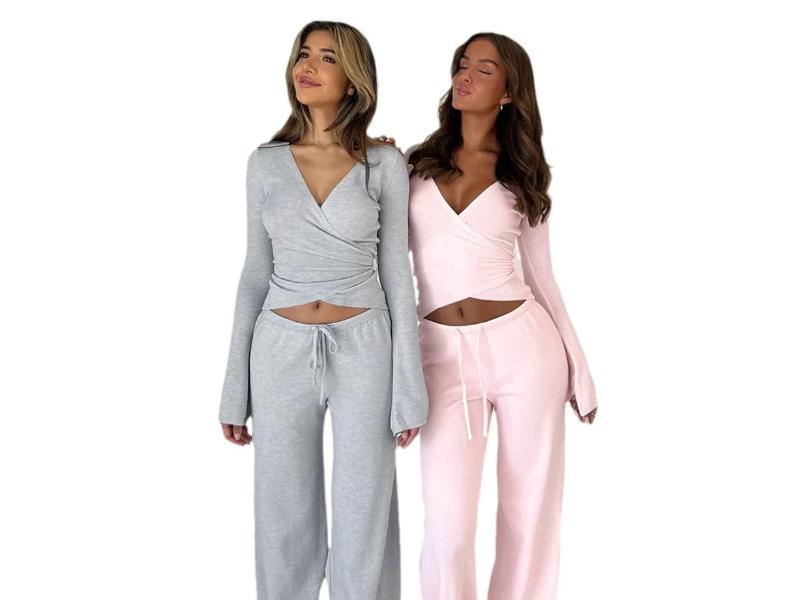 Σετ Τοπ και Παντελόνι Wrap Lounge