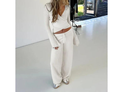 Σετ Τοπ και Παντελόνι Wrap Lounge