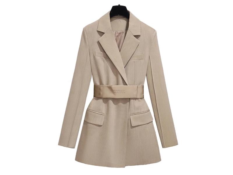 Mini Φόρεμα Blazer με Δομημένη Γραμμή και Ζώνη