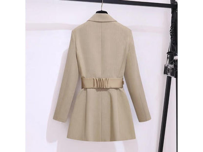 Mini Φόρεμα Blazer με Δομημένη Γραμμή και Ζώνη