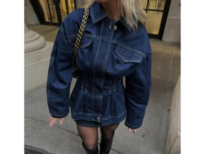 Denim Corset Jacket σε Σκούρο Μπλε