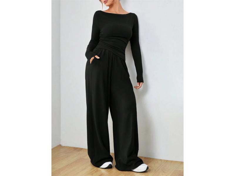 Σετ Relax Fit με Μακρυμάνικο Top